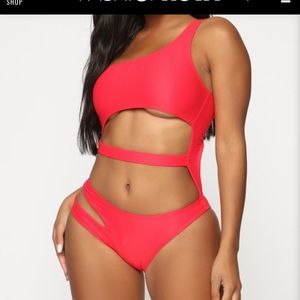 Red one piece Fashion Nova